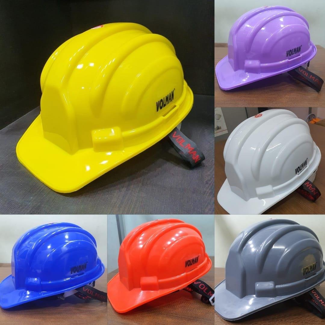 Safety helmets in several colours